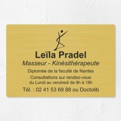 Plaque kiné personnalisée économique en PVC gravoply 30x20cm