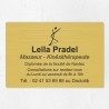 Plaque kiné personnalisée économique en PVC gravoply 30x20cm
