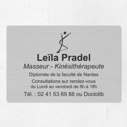 Plaque kiné personnalisée économique en PVC gravoply 30x20cm