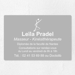 Plaque kiné personnalisée économique en PVC gravoply 30x20cm