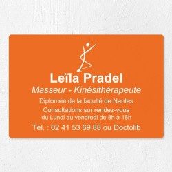 Plaque kiné personnalisée économique en PVC gravoply 30x20cm