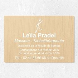 Plaque kiné personnalisée économique en PVC gravoply 30x20cm