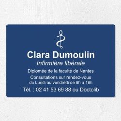 Plaque infirmière personnalisée économique en PVC gravoply 30x20cm