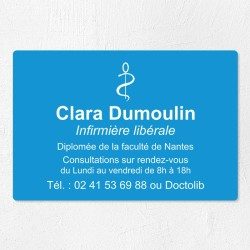 Plaque infirmière personnalisée économique en PVC gravoply 30x20cm