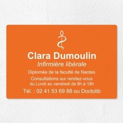 Plaque infirmière personnalisée économique en PVC gravoply 30x20cm