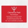 Plaque psychologue personnalisée économique en PVC économique 30x20cm