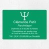 Plaque psychologue personnalisée économique en PVC économique 30x20cm
