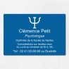 Plaque psychologue personnalisée économique en PVC économique 30x20cm