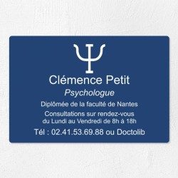 Plaque psychologue personnalisée économique en PVC économique 30x20cm