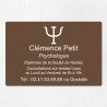 Plaque psychologue personnalisée économique en PVC économique 30x20cm