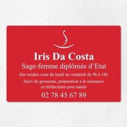 Plaque sage-femme économique en PVC gravoply 30x20cm