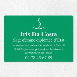 Plaque sage-femme économique en PVC gravoply 30x20cm