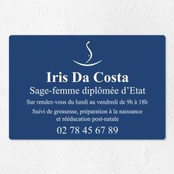 Plaque sage-femme économique en PVC gravoply 30x20cm
