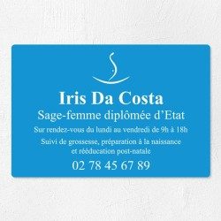 Plaque sage-femme économique en PVC gravoply 30x20cm