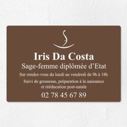 Plaque sage-femme économique en PVC gravoply 30x20cm