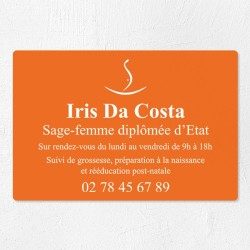 Plaque sage-femme économique en PVC gravoply 30x20cm