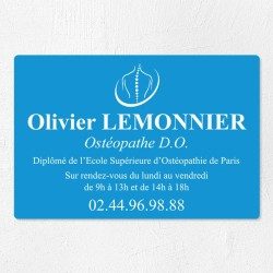 Plaque ostéopathe économique en PVC gravoply 30x20cm