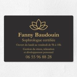 Plaque sophrologue économique en PVC gravoply 30x20cm