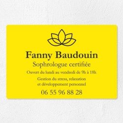 Plaque sophrologue économique en PVC gravoply 30x20cm