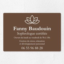 Plaque sophrologue économique en PVC gravoply 30x20cm