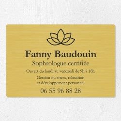 Plaque sophrologue économique en PVC gravoply 30x20cm