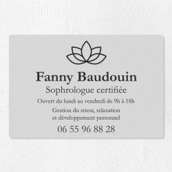 Plaque sophrologue économique en PVC gravoply 30x20cm