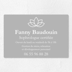 Plaque sophrologue économique en PVC gravoply 30x20cm
