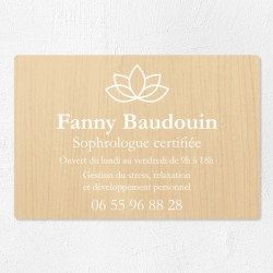 Plaque sophrologue économique en PVC gravoply 30x20cm