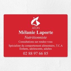 Plaque nutritionniste économique en PVC gravoply 30x20cm