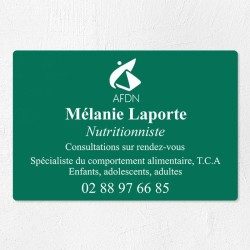 Plaque nutritionniste économique en PVC gravoply 30x20cm