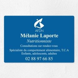 Plaque nutritionniste économique en PVC gravoply 30x20cm