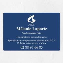 Plaque nutritionniste économique en PVC gravoply 30x20cm