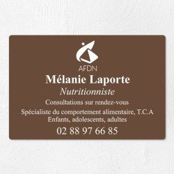 Plaque nutritionniste économique en PVC gravoply 30x20cm