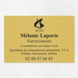 Plaque nutritionniste économique en PVC gravoply 30x20cm