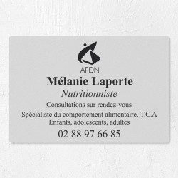 Plaque nutritionniste économique en PVC gravoply 30x20cm