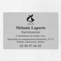 Plaque nutritionniste économique en PVC gravoply 30x20cm