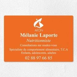 Plaque nutritionniste économique en PVC gravoply 30x20cm