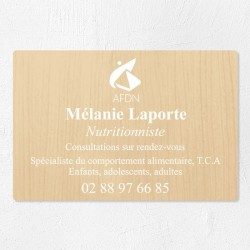 Plaque nutritionniste économique en PVC gravoply 30x20cm