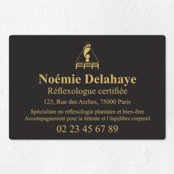 Plaque réflexologue économique en PVC gravoply 30x20cm