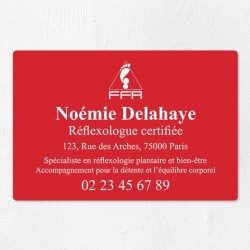 Plaque réflexologue économique en PVC gravoply 30x20cm