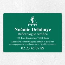 Plaque réflexologue économique en PVC gravoply 30x20cm