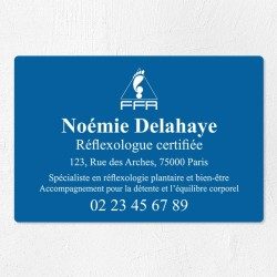 Plaque réflexologue économique en PVC gravoply 30x20cm