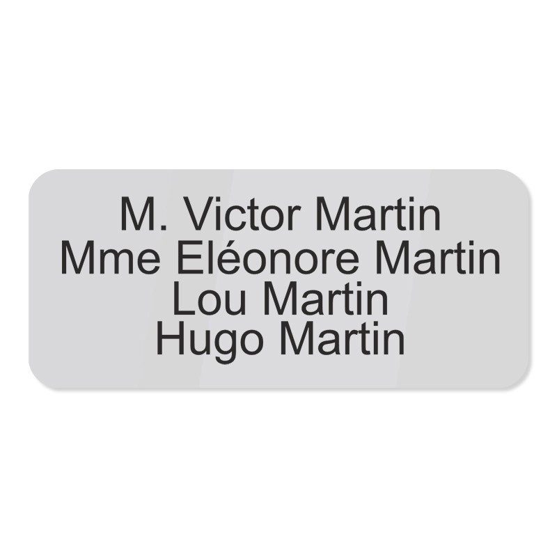 Plaque de boite aux lettres en plexiglas couleur gravé 8x3.5cm Plaque de boite aux lettres en plexiglas couleur gravé 8x3.5cm