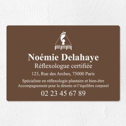 Plaque réflexologue économique en PVC gravoply 30x20cm