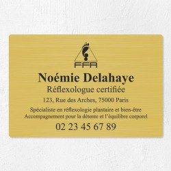 Plaque réflexologue économique en PVC gravoply 30x20cm