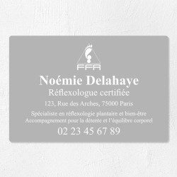Plaque réflexologue économique en PVC gravoply 30x20cm