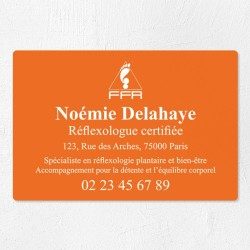 Plaque réflexologue économique en PVC gravoply 30x20cm