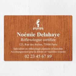 Plaque réflexologue économique en PVC gravoply 30x20cm