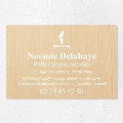 Plaque réflexologue économique en PVC gravoply 30x20cm