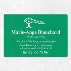 Plaque naturopathe économique en PVC gravoply 30x20cm